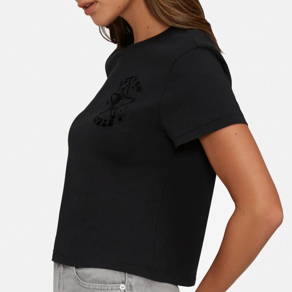 Wildfox Lets Go Girls Jamie Tee Black Beauty Size XL NWT